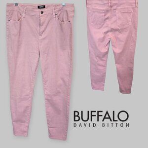Buffalo David Bitton Pink Havana High Rish Soft Stretch Ankle Pant Womens 12